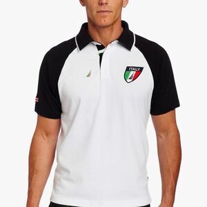 NAUTICA Men's Plus Size Italy Raglan Sleeve Polo Shirt